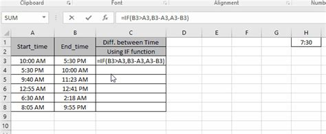 Calculate Hours Between Time In Excel