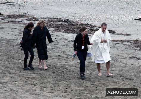 Ludivine Sagnier Sexy With Jude Law Filming The New Pope On The Beach