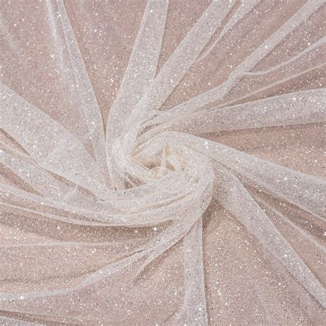 Glitter Tulle Lace Fabric Bridal Veil White Glitter Mesh Etsy