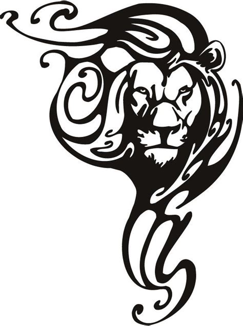 Attractive Black Leo Tattoo Stencil Tribal Lion Tattoo Lion Tattoo