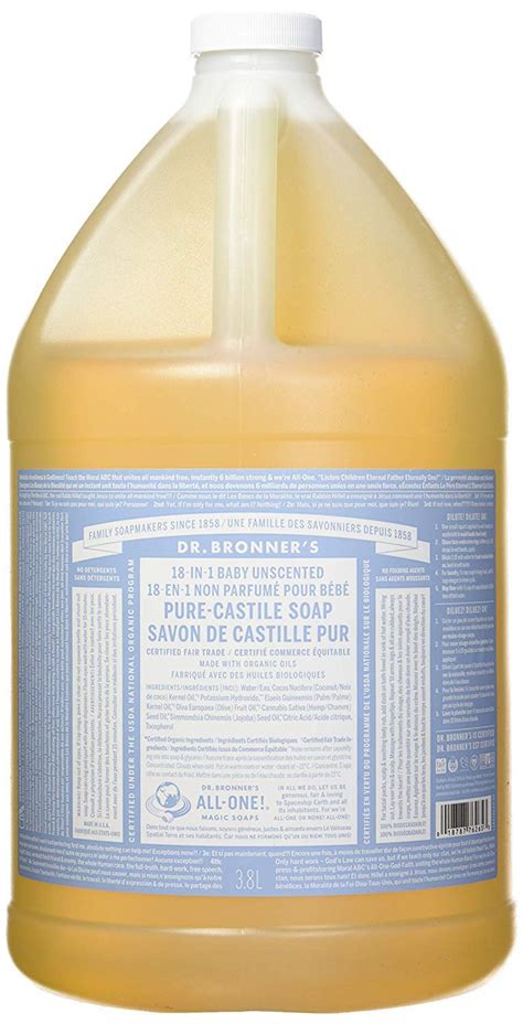 Buy Dr Bronners Pure Castile Liquid Soap Baby Unscented 1 Gallon