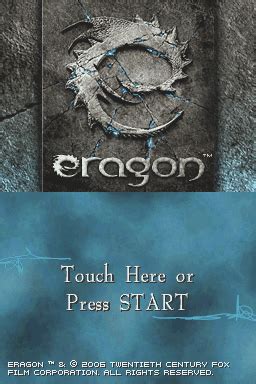 Eragon Screenshots For Nintendo DS MobyGames