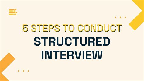 5 Steps To Conduct A Structured Interview Youtube