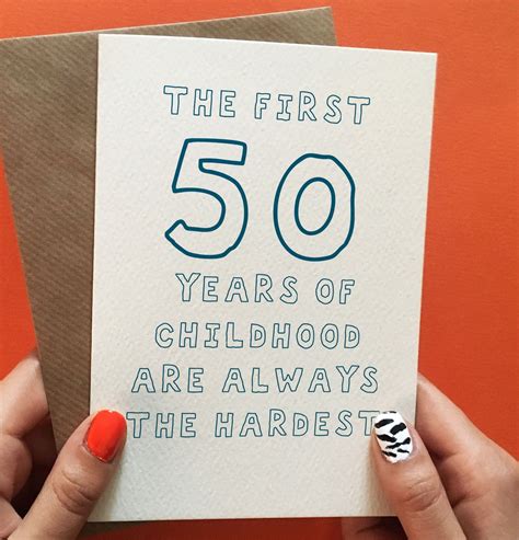 Funny 50th Birthday Card Husband 50th Birthday Card 50th Etsy
