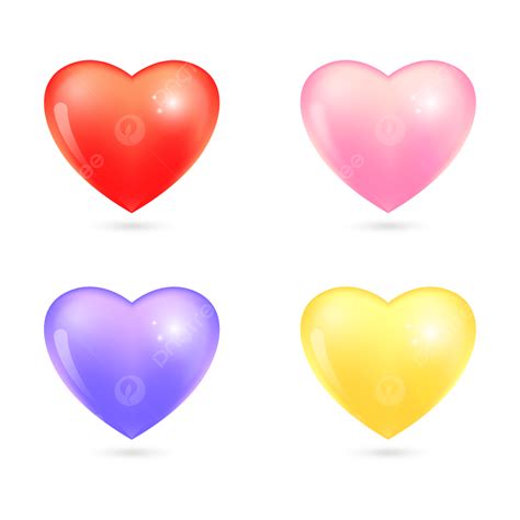 Color Heart And Love Shape Vector Design Heart Love Heart Clipart