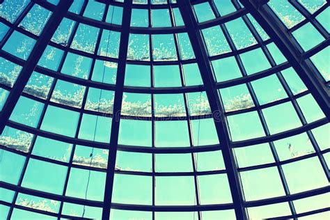 Glass Construction Roof Winter Stock Photo Image Of Interior