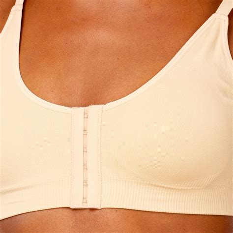 emerson women s seamfree front opening bra nude big w