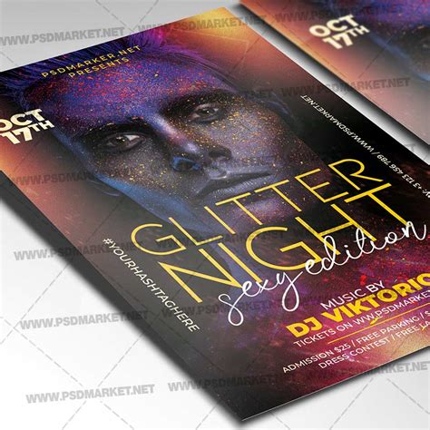 Download Glitter Night Template Flyer Psd Psdmarket