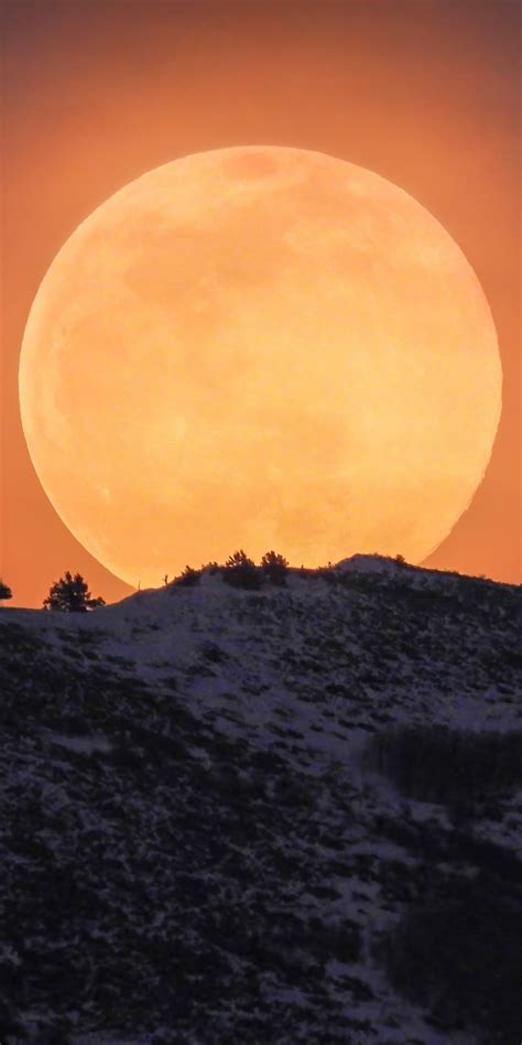 1080x2160 Moon Rising Over The Wasatch Mountains One Plus 5thonor 7x