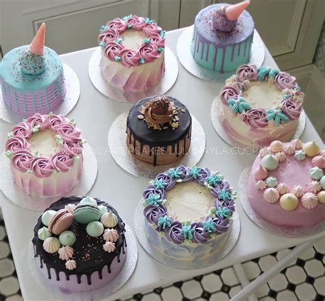 Buttercream Cake Tiny Cakes Yummy Cakes Mini Desserts