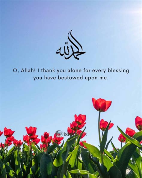 Oh Allah I Thank You Alone For Every Blessing You Have Bestowed Upon Me