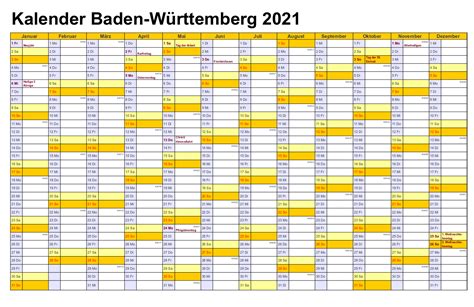 Kalender jahr 2021 (kürzere überschrift) beispiel: Sommerferien Baden-Württemberg 2021 Kalender | Druckbarer ...