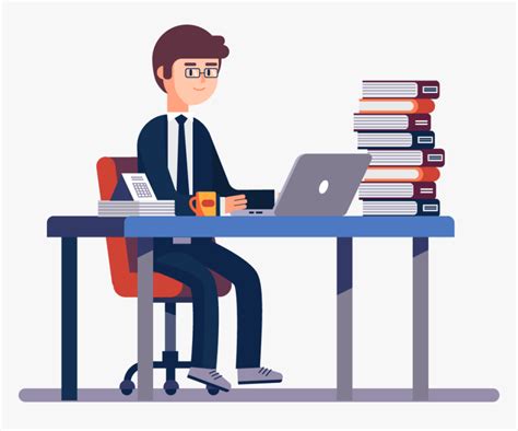Man Working In Office Clipart Hd Png Download Transparent Png Image