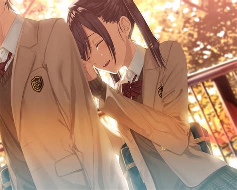 Anime Sad Couple Hug
