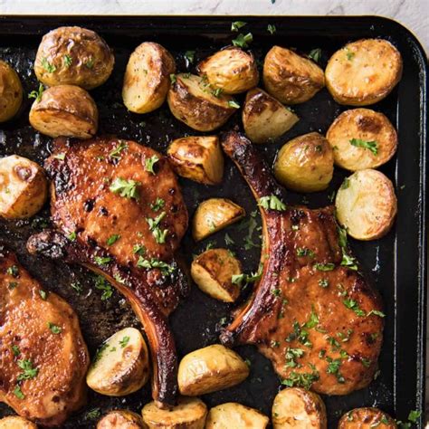 Pour over pork roast in slow cooker. Oven Baked Pork Chops with Potatoes | RecipeTin Eats