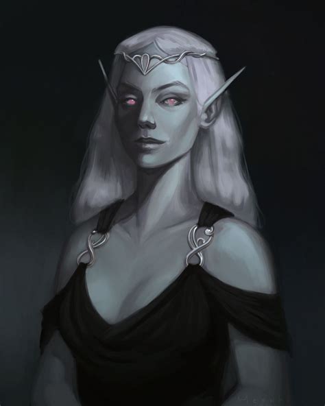 Dark Elf Lady Elf Art Elves Fantasy Dark Elf