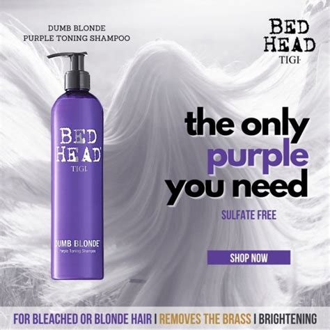 Tigi Bed Head Dumb Blonde Purple Toning Shampoo Ml Lazada Ph