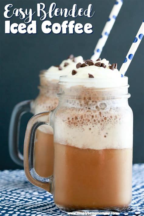 How To Make Blended Iced Coffee Recipe Coffee Recipes Iced Coffee