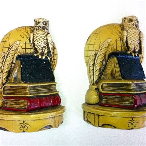 Syracuse Ornamental Co Accents Vintage Syroco Wood Owl Bookends