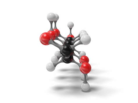 Model Molekularny 3d Glukozy Z Otwartym łańcuchem C6h12o6 Model 3d