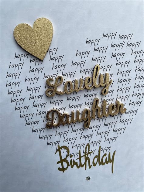 Daughter Birthday Cardbirthday Card For Lovely Daughter Any Etsy Uk