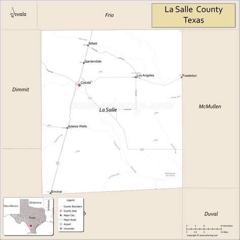 La Salle County Map Texas Where Is Located Cities Population