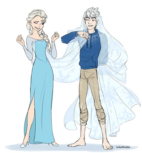 Elsa And Jack Frost Frozen Fan Art 38475811 Fanpop