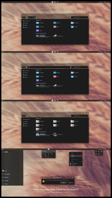 Hover Dark Mac Glass Theme Win10 2004 And 20h2 By Cleodesktop On Deviantart