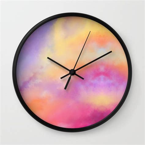 Clock Colorful Wall Clock Made To Order Etsy