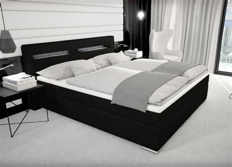 Holzbetten 180x200 günstig online bei stilartmöbel kaufen. Designer Boxspring Bett Paris mit Bettkasten + LED ...