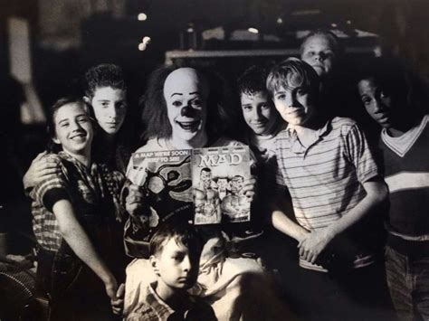 pennywise and the losers club on the set of stephen king s it 1990 r moviesinthemaking