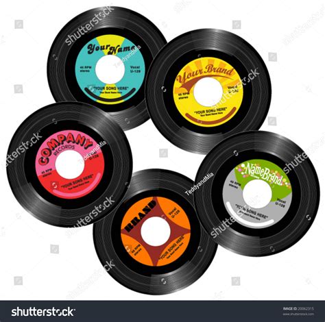 Vintage 45 Record Labels Stock Vector Royalty Free 20062315