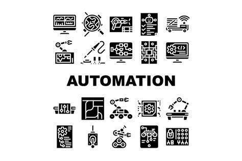 Automation Engineer Collection Icons Set Vector By Sevector Thehungryjpeg