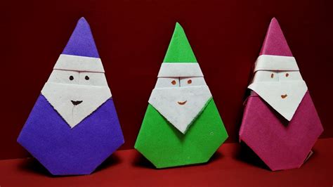 Origami Santa Claus Diy How To Make Easy Origami Santa Claus For Kids
