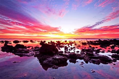High resolution desktop wallpaper of sky, photo of sunset, sea ...