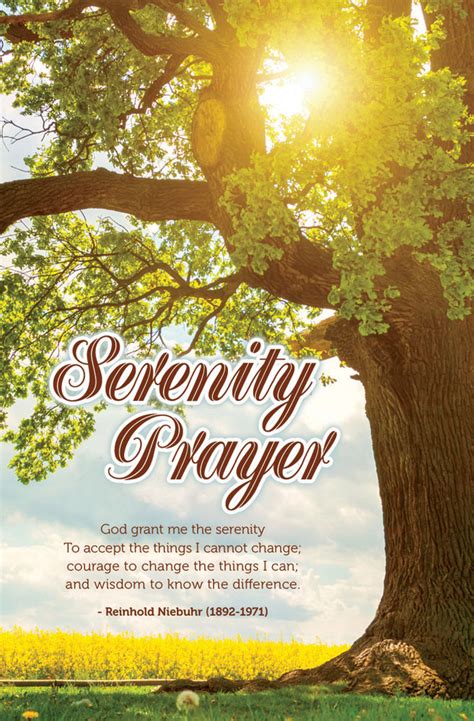 Church Bulletin 11 Inspirationalpraise Serenity Prayer Pack Of