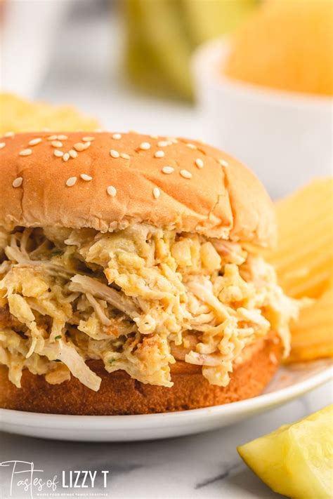 Ohio Shredded Chicken Sandwiches Slow Cooker Meal Prep Crockpot