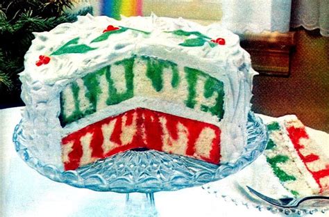 Soft cake layers, creamy vanilla frosting, and lots of sprinkles make case in point: How to make a classic Christmas Rainbow Poke Cake (1980s) - Click Americana