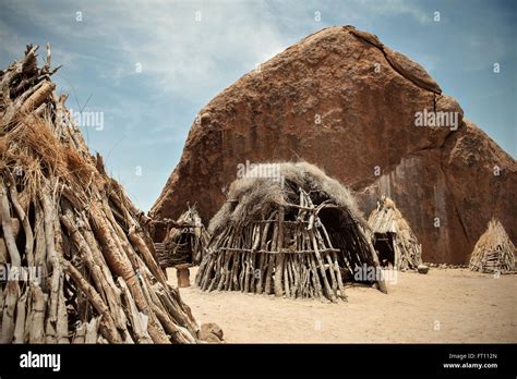 Traditional Damara Village Typical Huts Twyfelfontein Damaraland