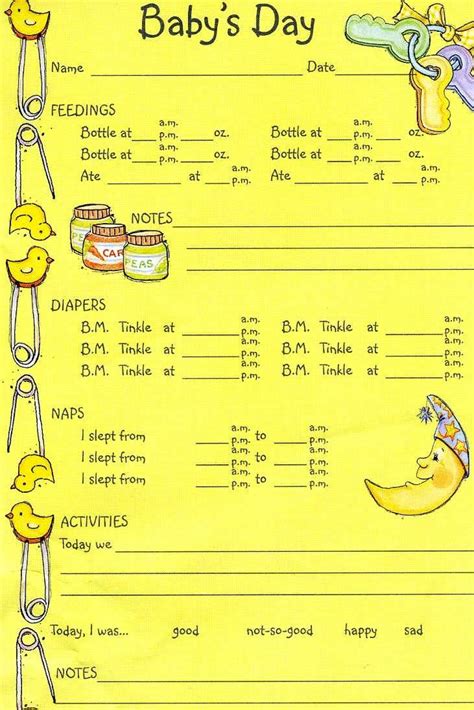 Himama offers both printable infant daily reports & child care software for the savvy center. baby schedule template | Day care daily sheets | Infant ...