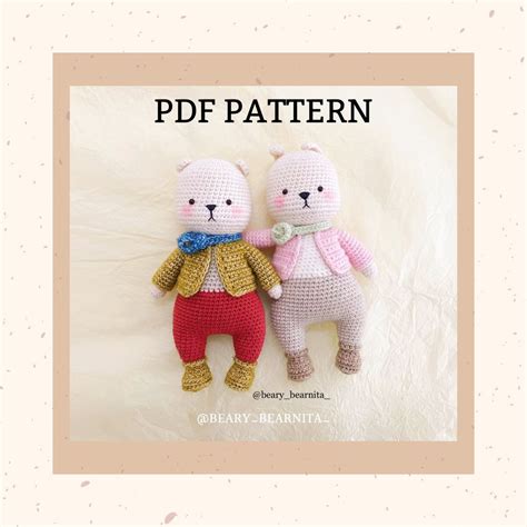 bear and bunny crochet pattern amigurumi pattern stuffed etsy crochet patterns amigurumi