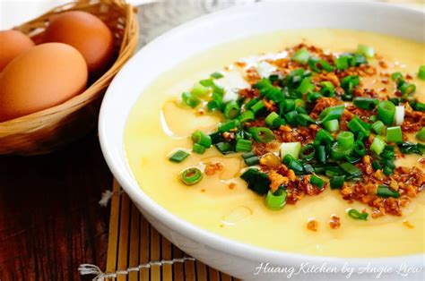 Chinese Steamed Egg Recipe 蒸水蛋 Huang Kitchen
