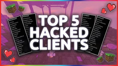 Top 5 Hacked Clients For Minecraft 1122 The Best Hack Hacked