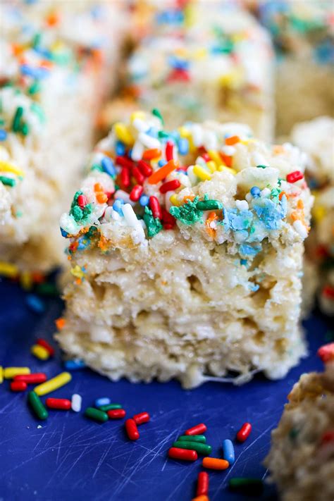 Perfect Rice Krispie Treats Recipe With Sprinkles Run To The Table