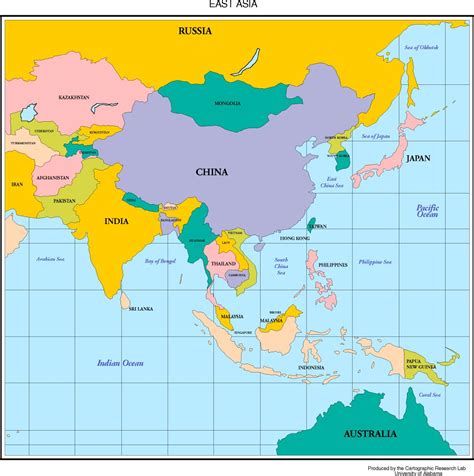 Asia Map Labeled With Capitals United States Map