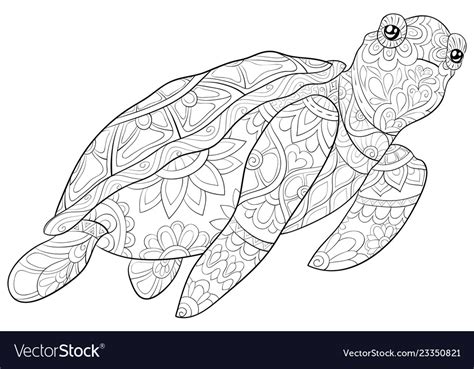 Sea Turtle Coloring Pages For Adults