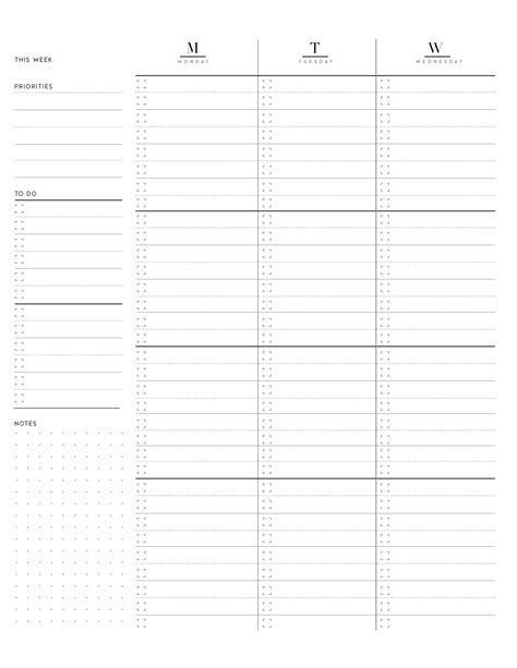 Free Printable Weekly Planner Pages On Two Page Layout Artofit