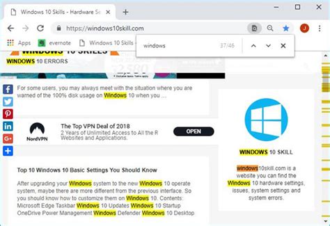 How To Search For A Word On A Web Page Windows 10