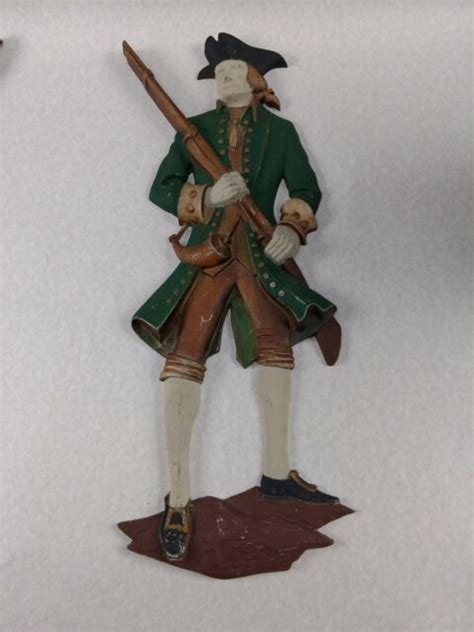 sexton cast iron metal revolutionary war riflemen soldiers wall hanging ebay