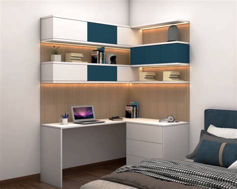 Low Maintenance Modern Style Compact Sized Home Office Design Livspace